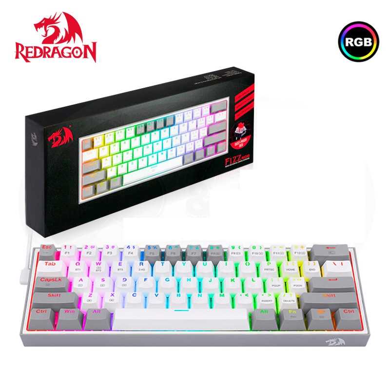 TECLADO REDRAGON K616-RGB FIZZ PRO WHITE/GRAY