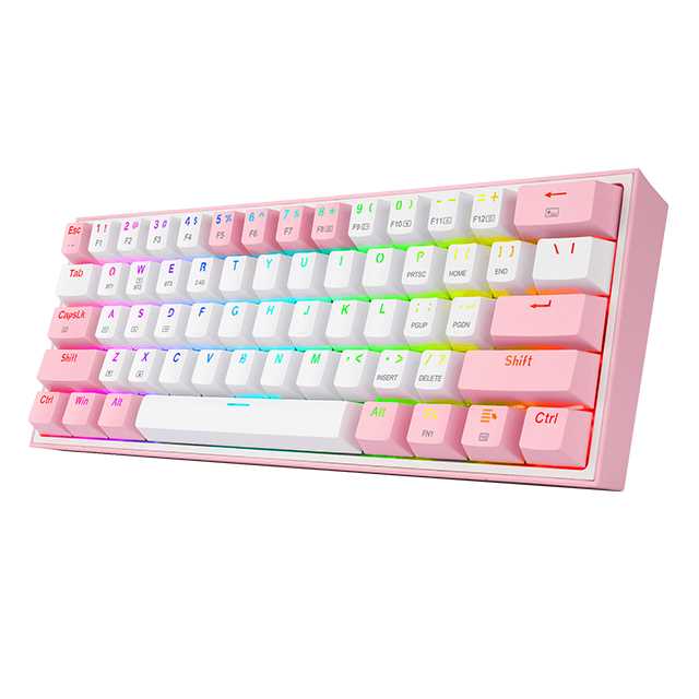 TECLADO REDRAGON K616-RGB FIZZ PRO WHITE/PINK