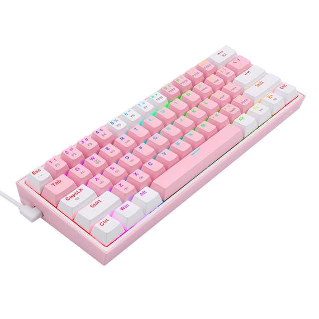 TECLADO REDRAGON K616-RGB FIZZ PRO PINK/WHITE