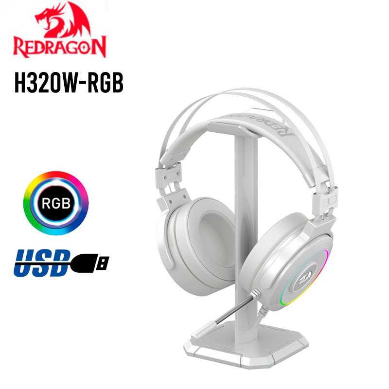 AURICULAR REDRAGON LAMIA 2 H320W-RGB WHITE