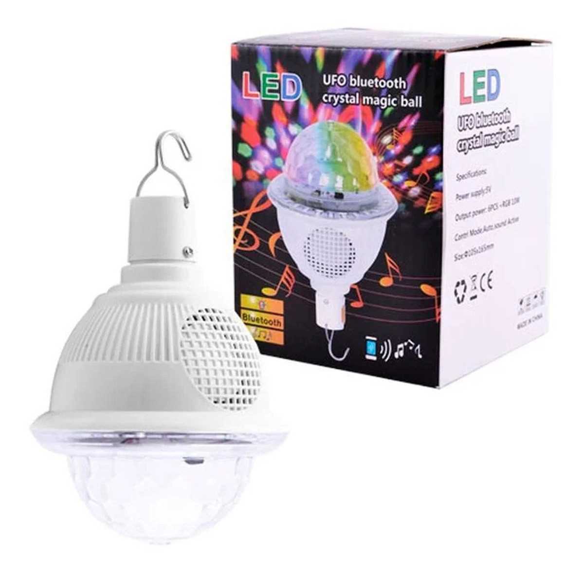 LUZ LED BOLA DE BOLICHE HY-Y04 C/PARLANTE (TIPO FOCO)