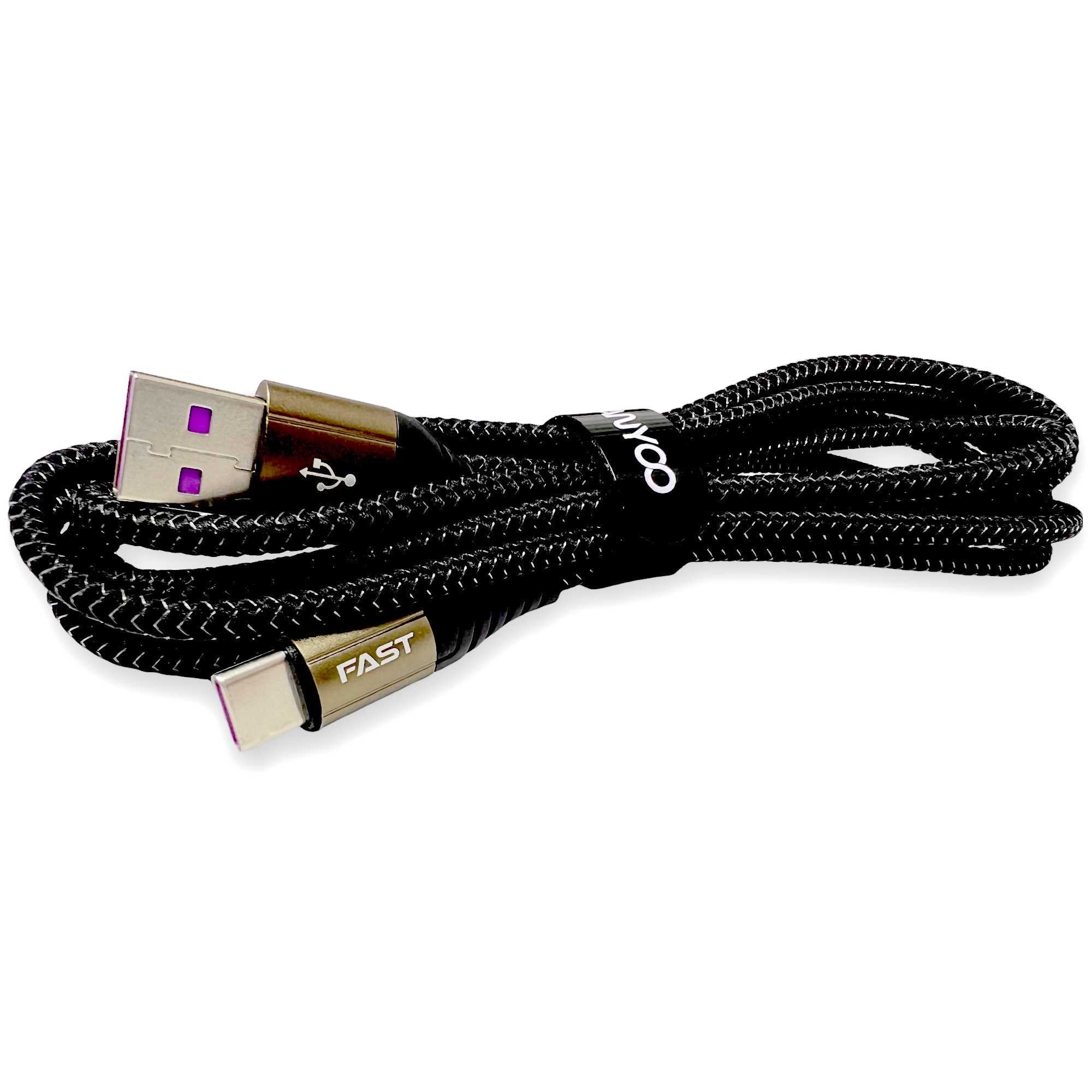 CABLE USB A TIPO C TRANYOO 2M 5A T-S16 C MALLADO