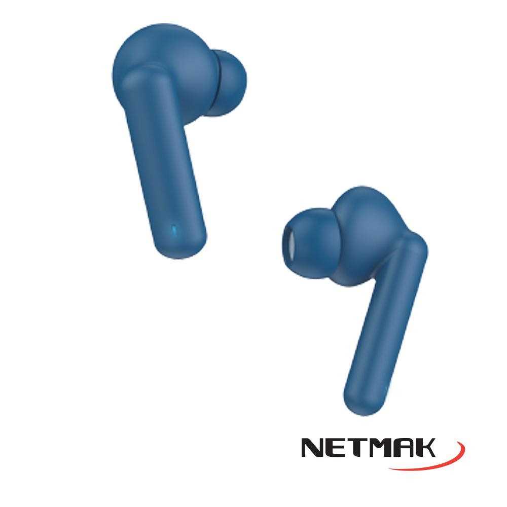 AURICULAR BT NETMAK EARBUDS AIR PRO 5 AZUL