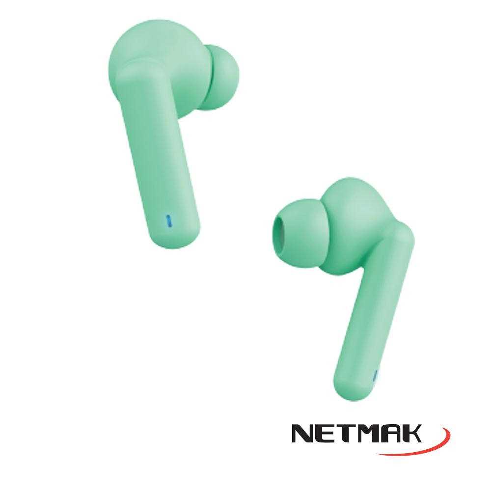 AURICULAR BT NETMAK EARBUDS AIR PRO 5 VERDE