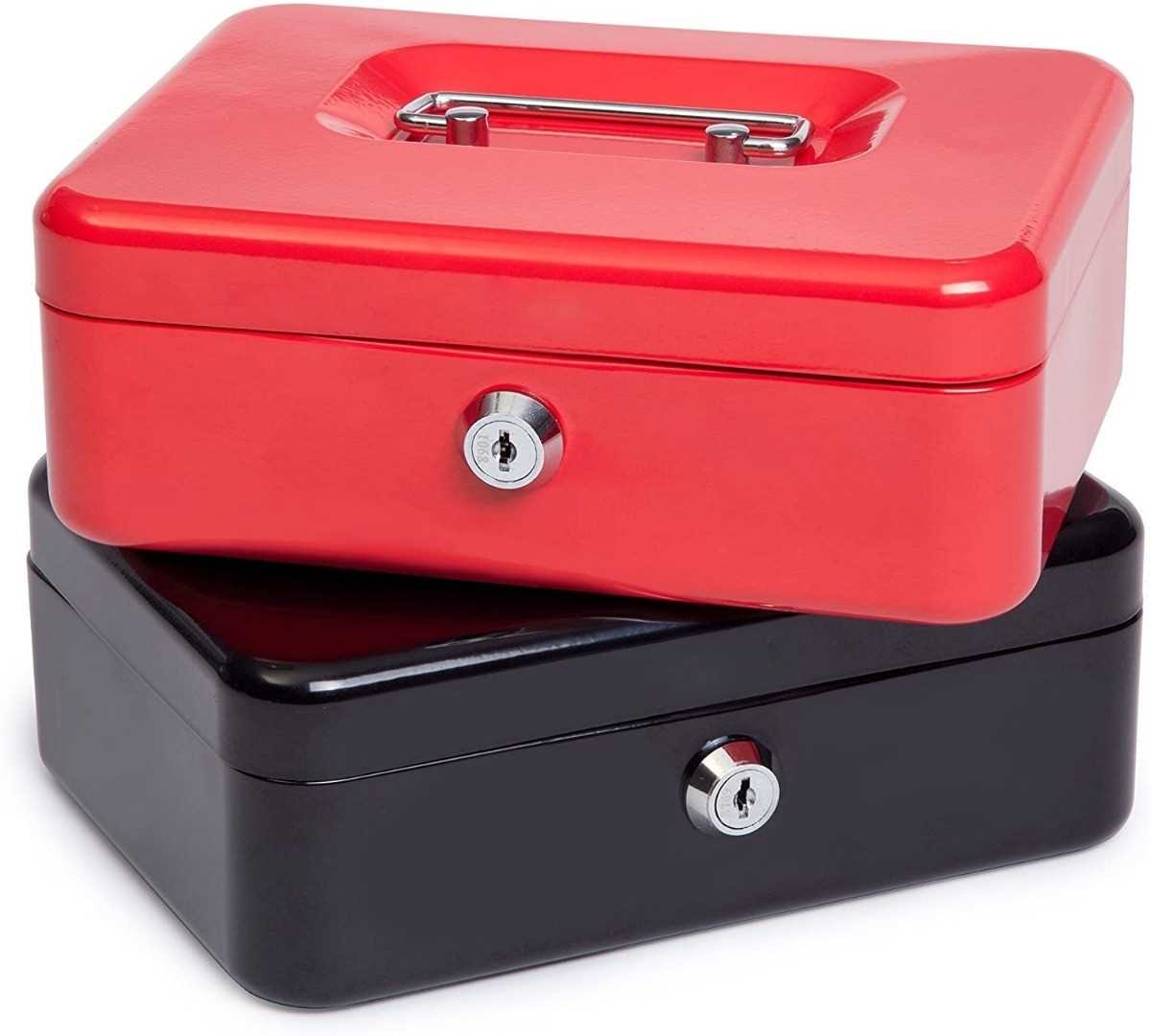 COFRE DINERO + 2 KEYS GLOBAL Nº1 20X15X9CM