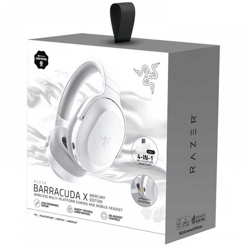 AURICULAR RAZER BARRACUDA X WIRELESS MERCURY WHITE