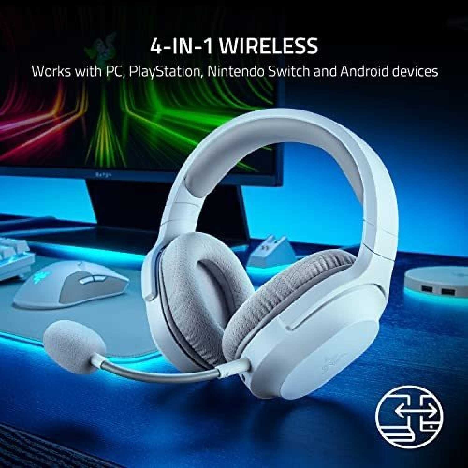 AURICULAR RAZER BARRACUDA X WIRELESS MERCURY WHITE