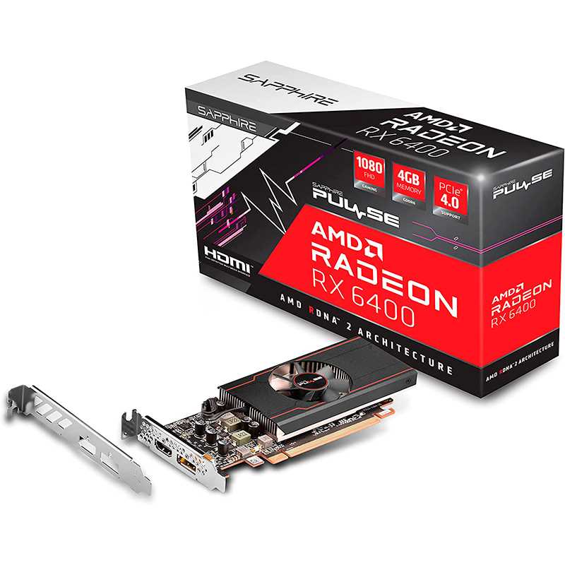 PLACA DE VIDEO RX 6400 PULSE LR 4GB GDDR6