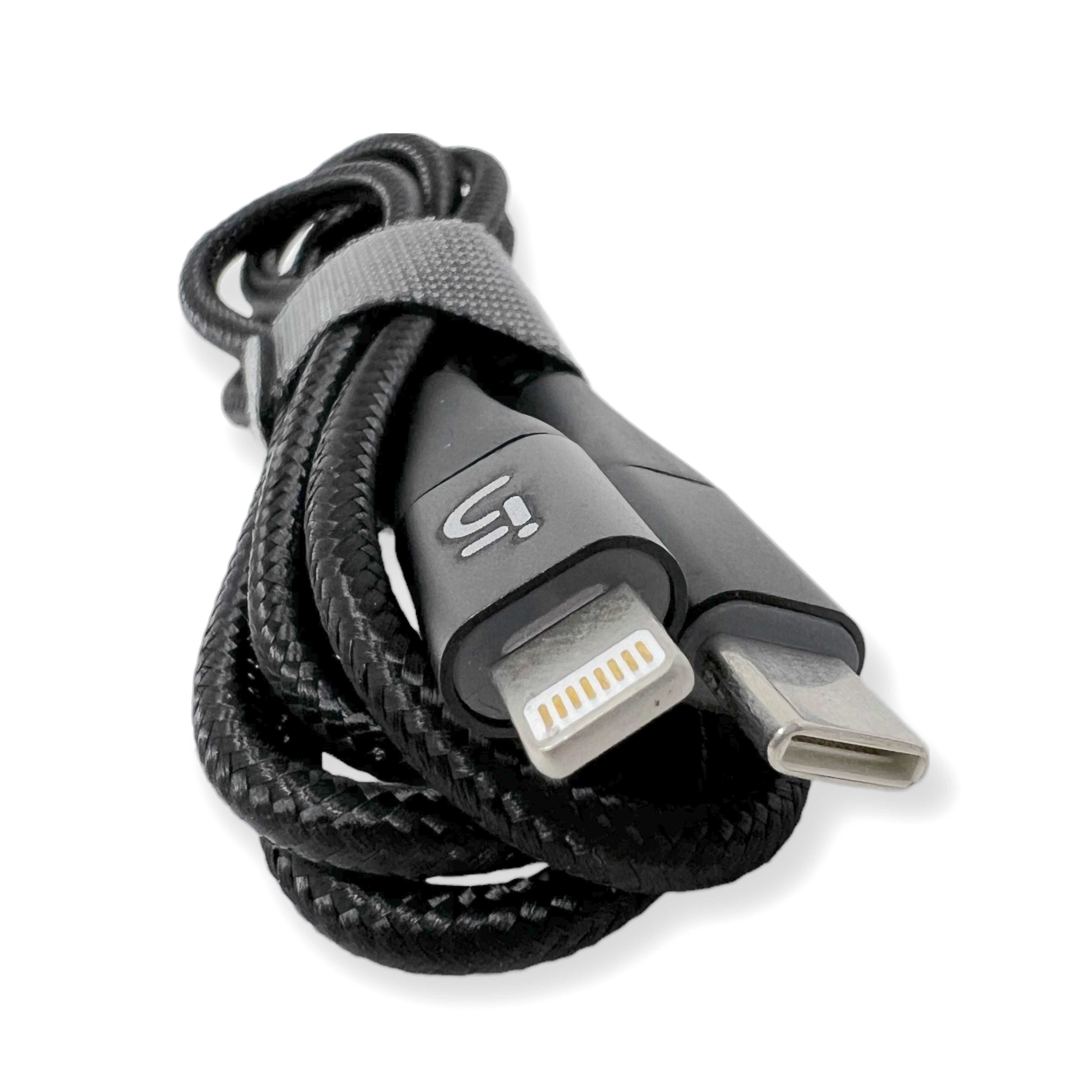 CARGADOR 220V IPHONE IGLUFIVE 3.1A QC 3.0 + PD C/CABLE (CARGA RAPIDA)