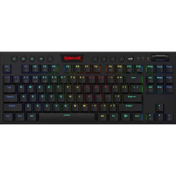 TECLADO REDRAGON K621-RGB-SP RD HORUS TKL WIRELESS SW RED