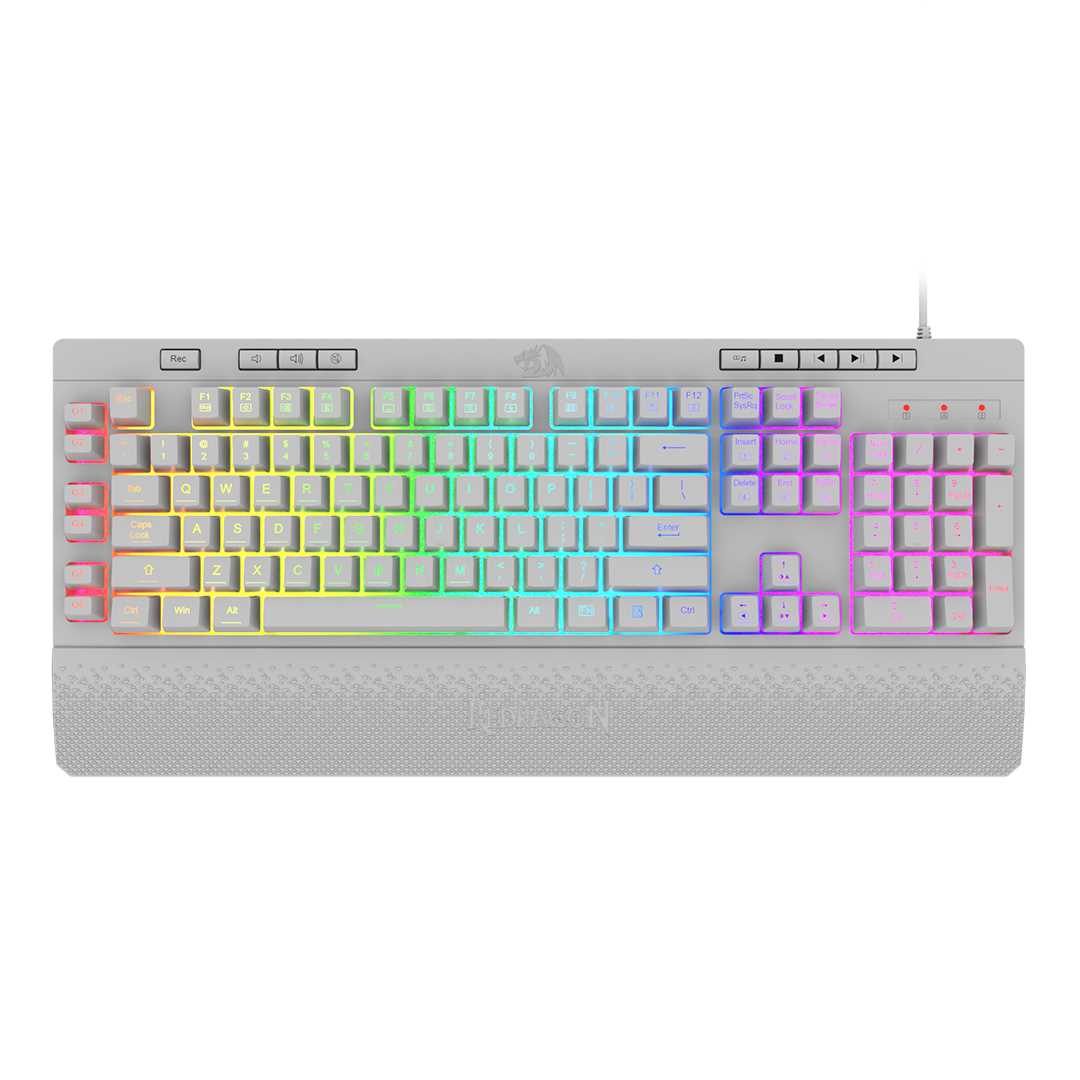 TECLADO REDRAGON K512 SHIVA RGB WHITE MEMBRANA