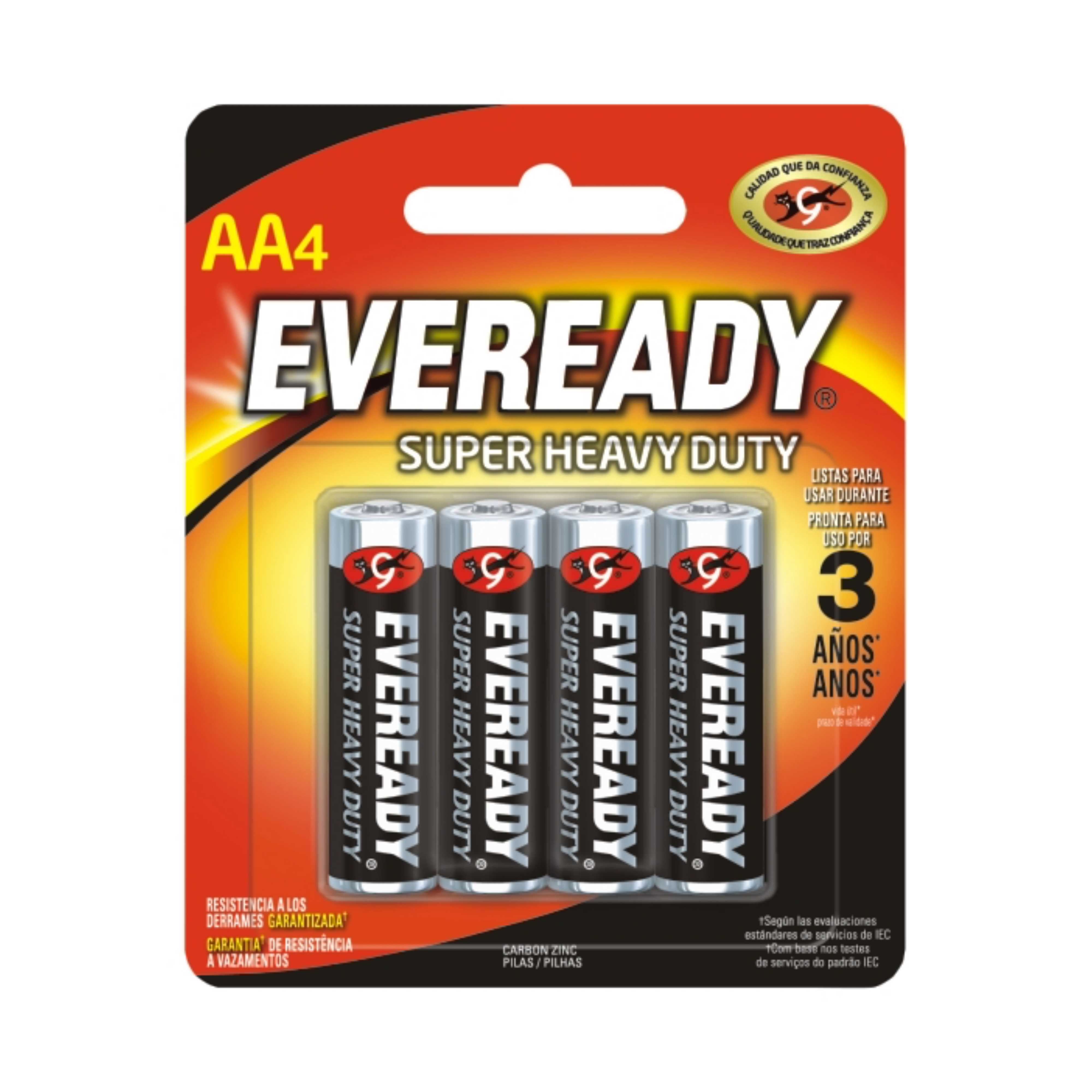 PILA EVEREADY AA CARBON BLISTER X 4