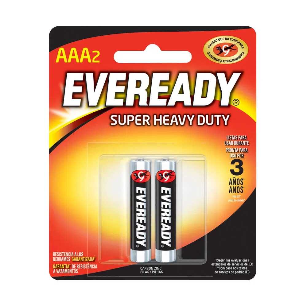 PILA EVEREADY AAA CARBON BLISTER X 2