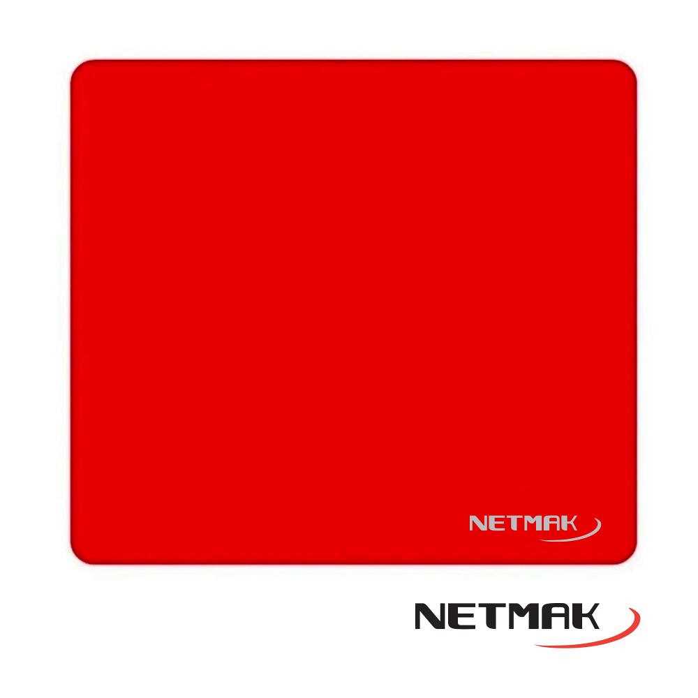 PAD MOUSE NETMAK LISO ROJO 20X20CM NM-1227