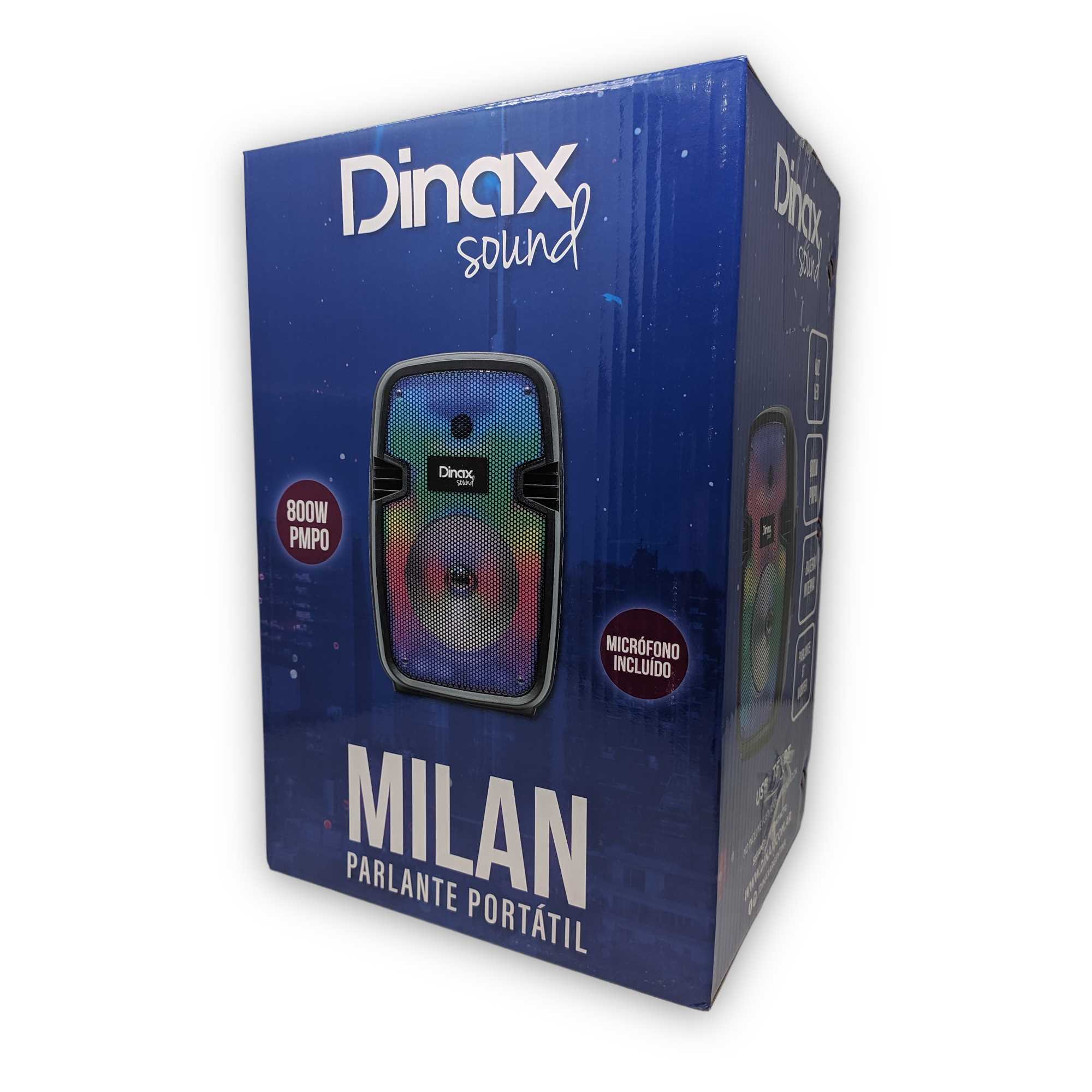 PARLANTE BLUETOOTH DINAX 8  MILAN 800W C/MIC