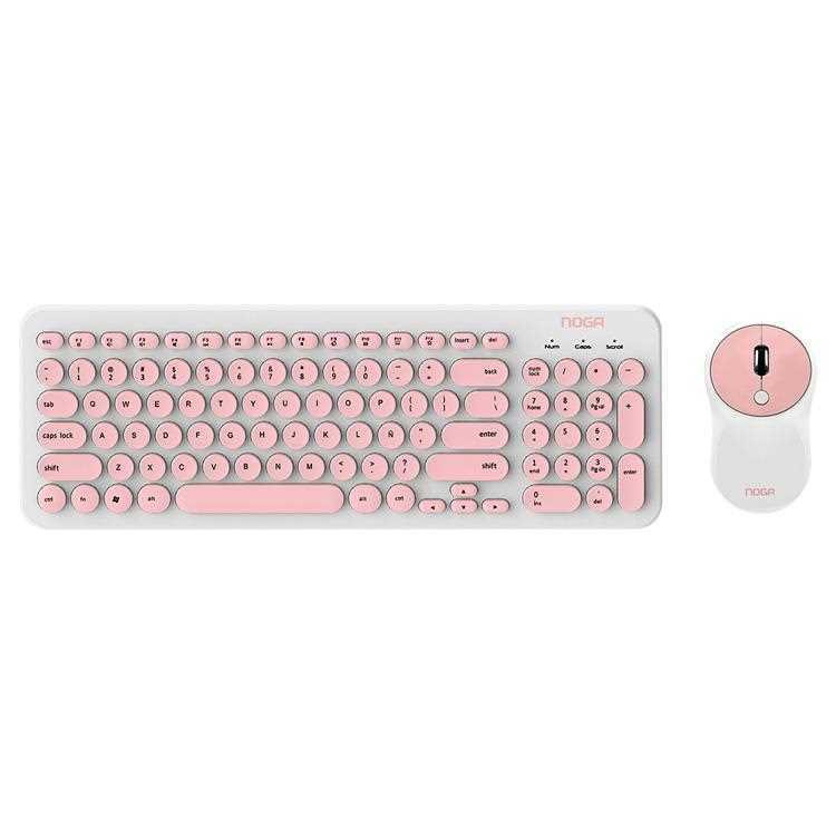TECLADO Y MOUSE INALAMBRICO NOGANET NKB-S5600 ROSA