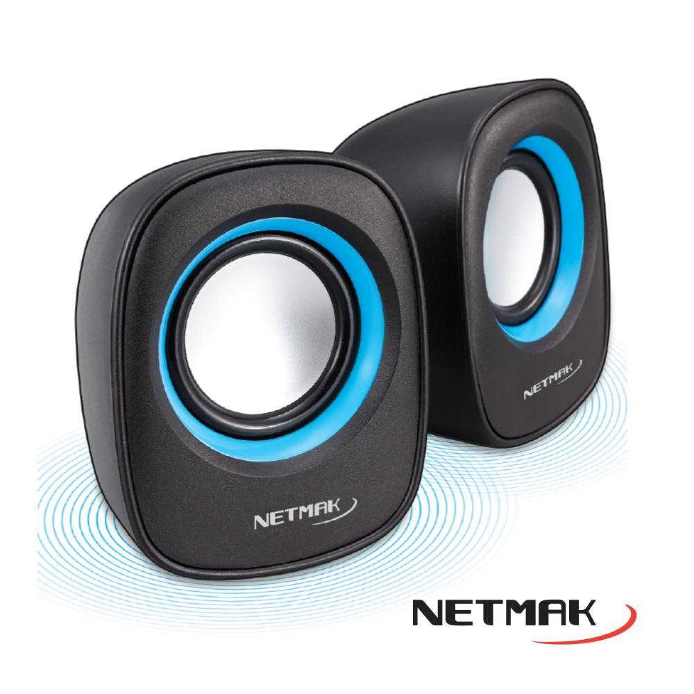 PARLANTE USB NETMAK MINI PARA PC NM-9025 BLUE