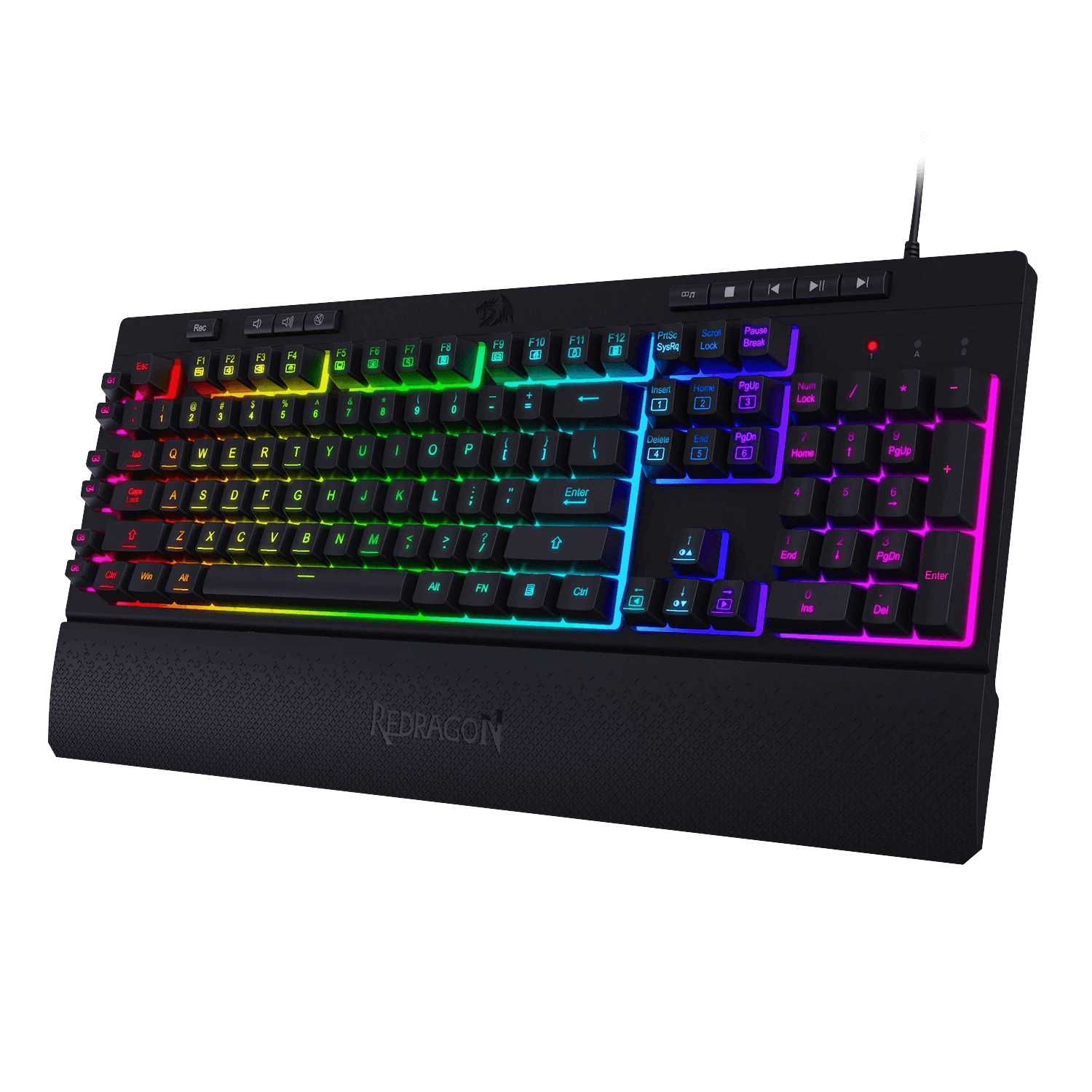 TECLADO REDRAGON K512 SHIVA RGB BLACK MEMBRANA