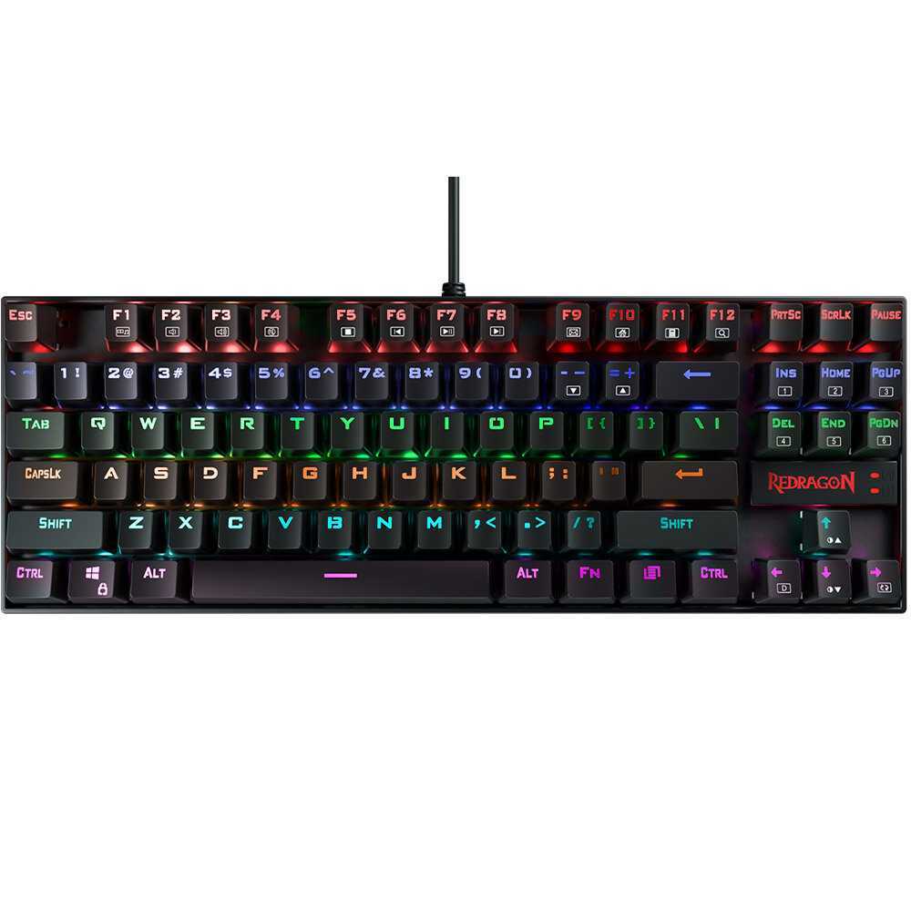 TECLADO REDRAGON KUMARA K552 RAINBOW SW-RED SPANISH BLACK