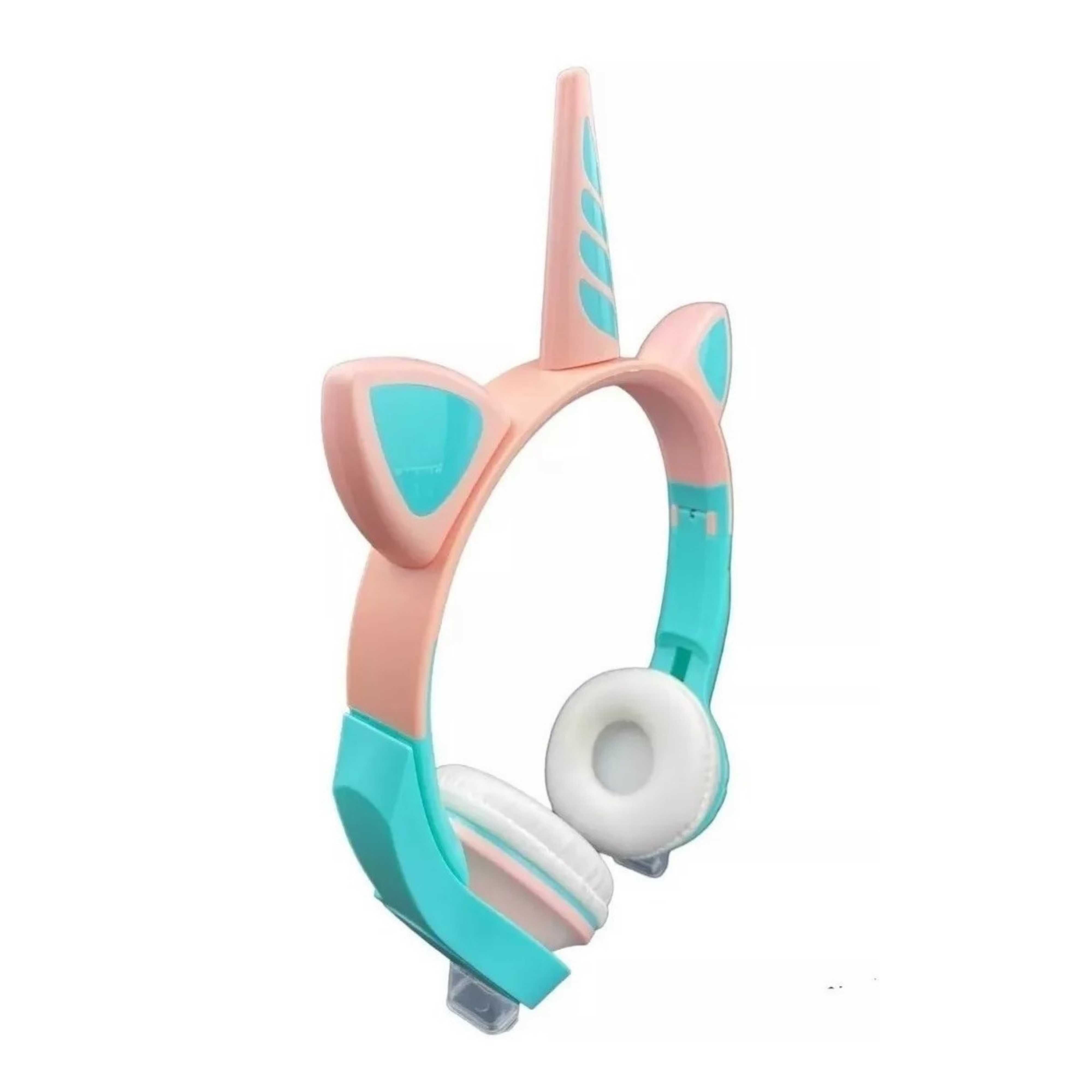 AURICULAR BT VINCHA NOGANET UNICORNIO NG-C474 ROSA/CELESTE