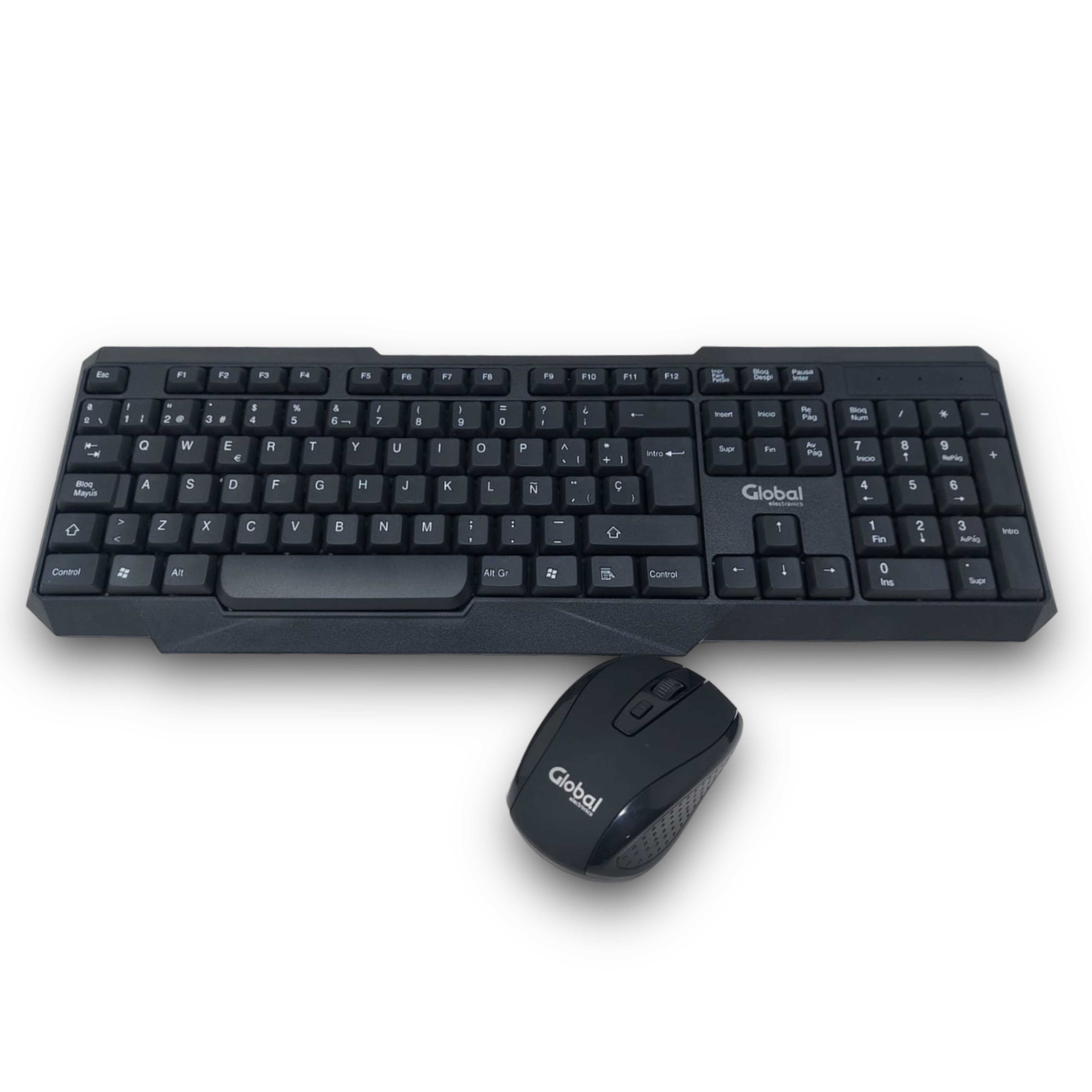 TECLADO Y MOUSE INALAMBRICO GLOBAL KMG20BKCOMBOWLS RyR Computacion