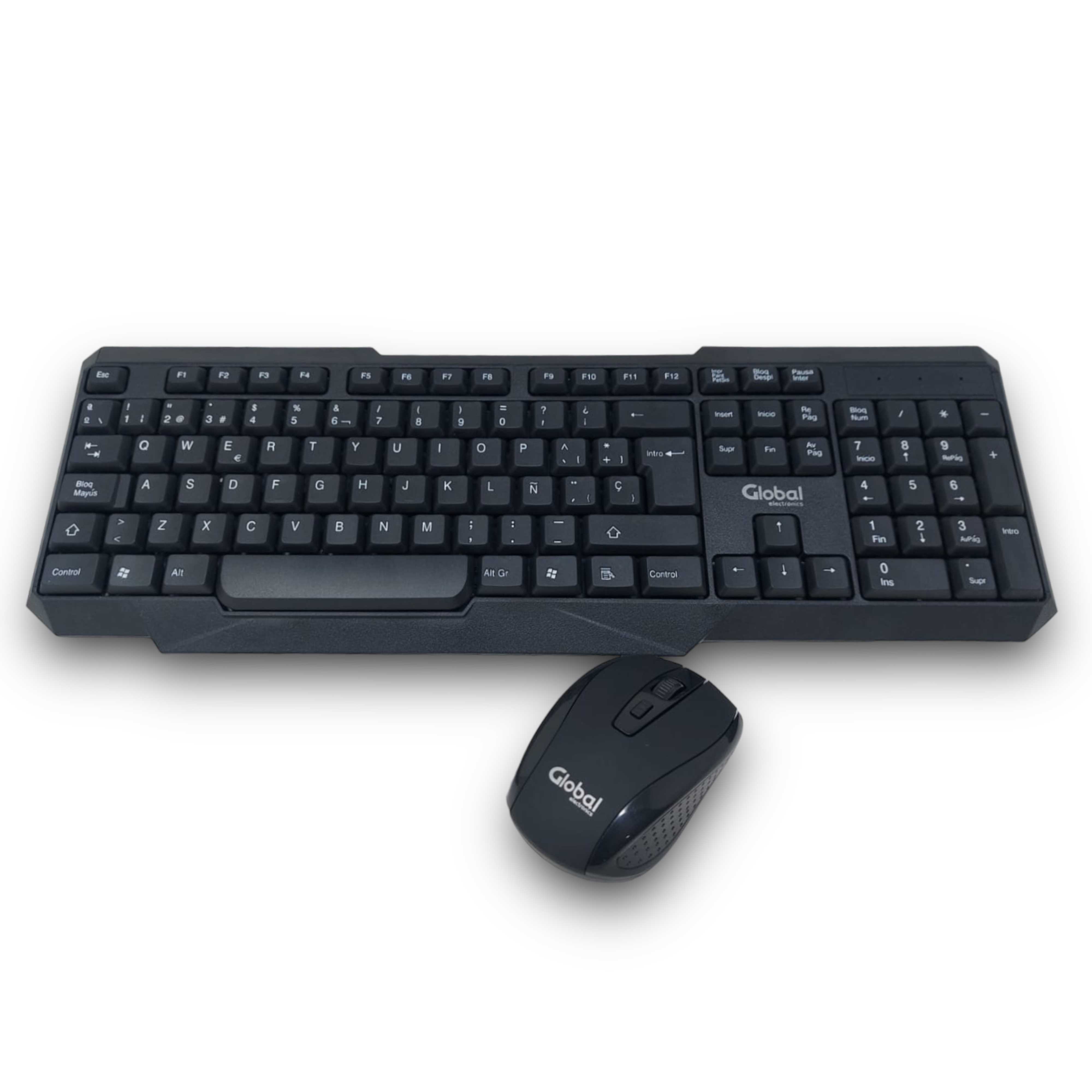 TECLADO Y MOUSE INALAMBRICO GLOBAL KMG20BKCOMBOWLS