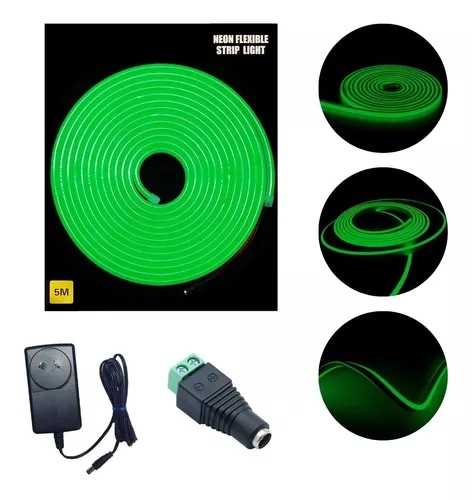 TIRA LED KIT MANGUERA LED NEON VERDE SEISA 3535