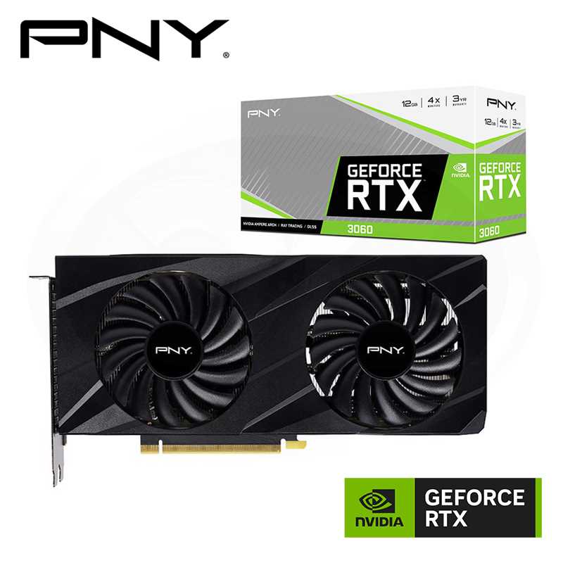 PNY RTX 3060 8GB VERTO Dual Fan Edition - Carte Graphique Reconditionnée Par La Marque