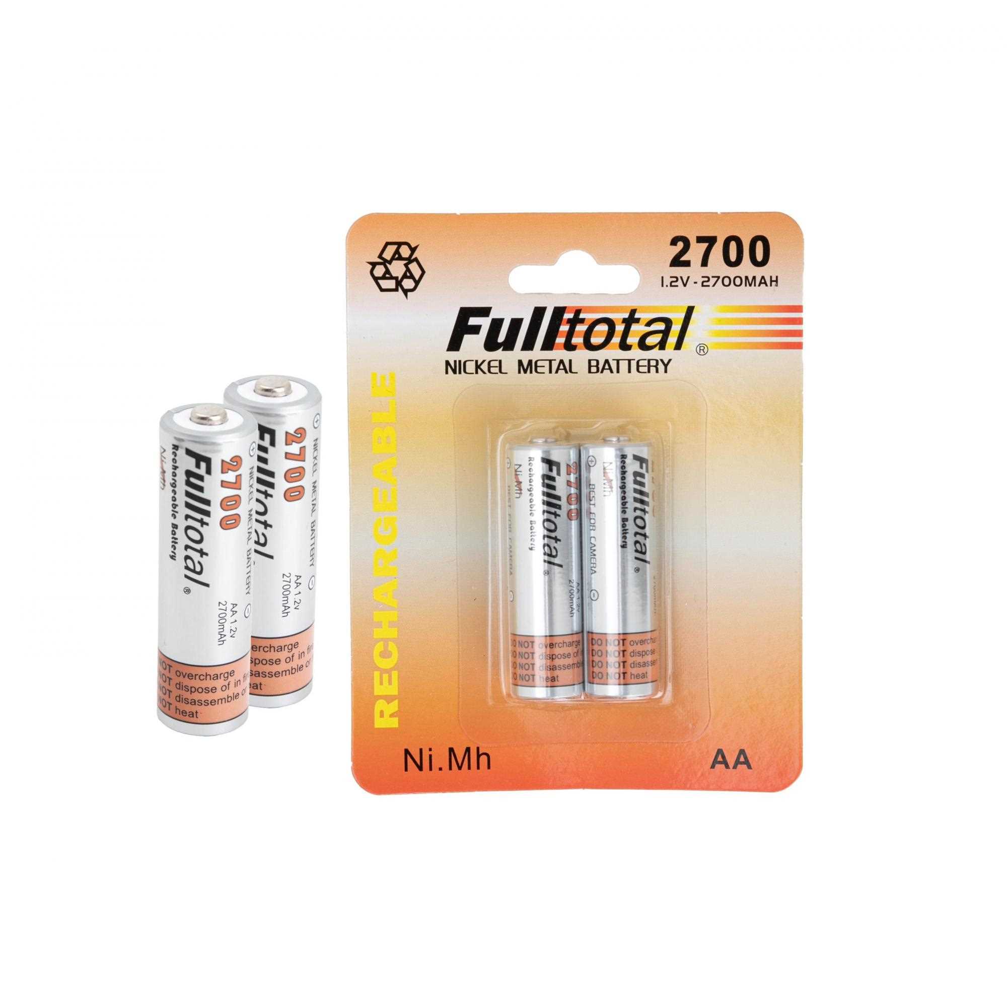 PILA RECARGABLE FULLTOTAL AA 2700MA NI-MH X2