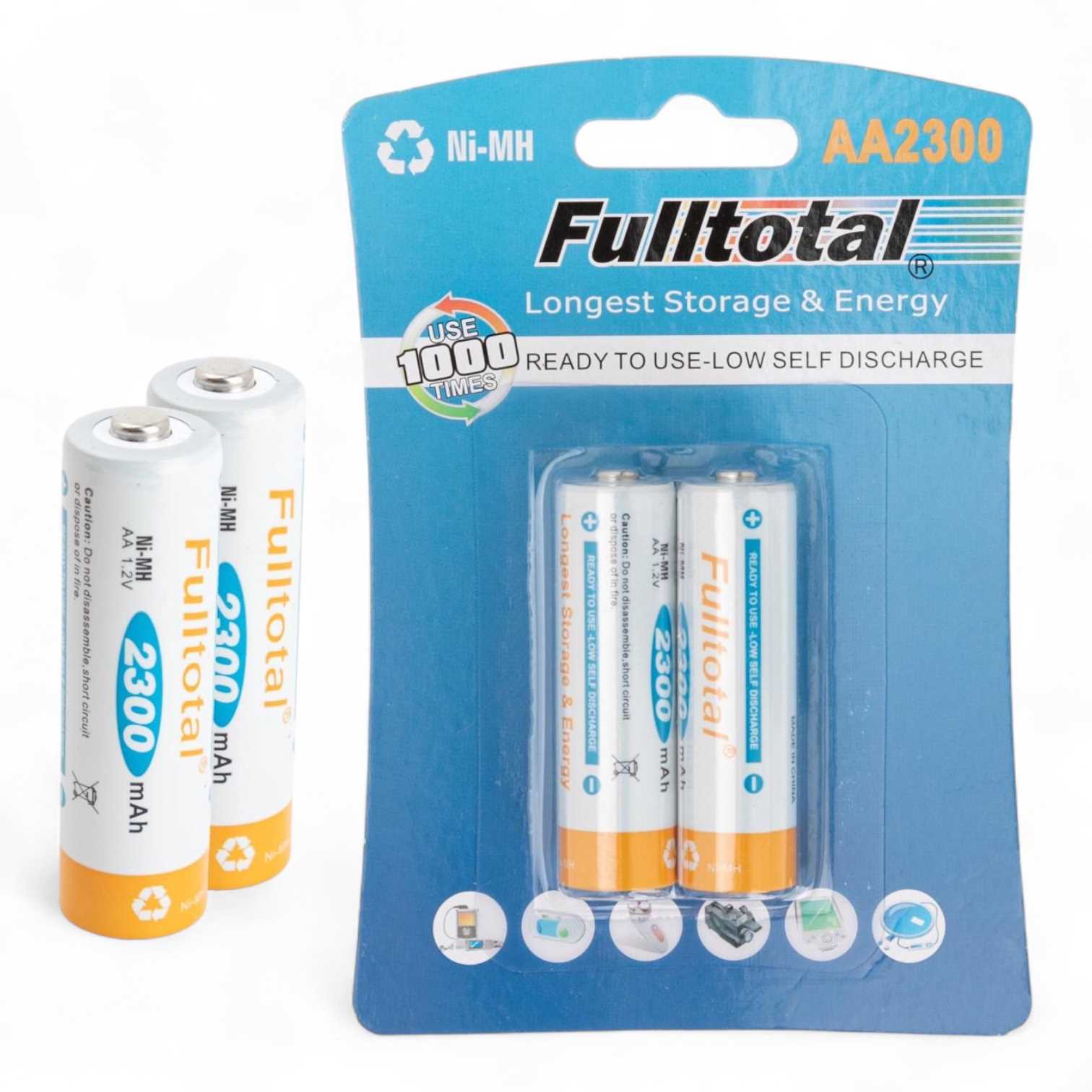 PILA RECARGABLE FULLTOTAL AA 2300MA NI-MH X2