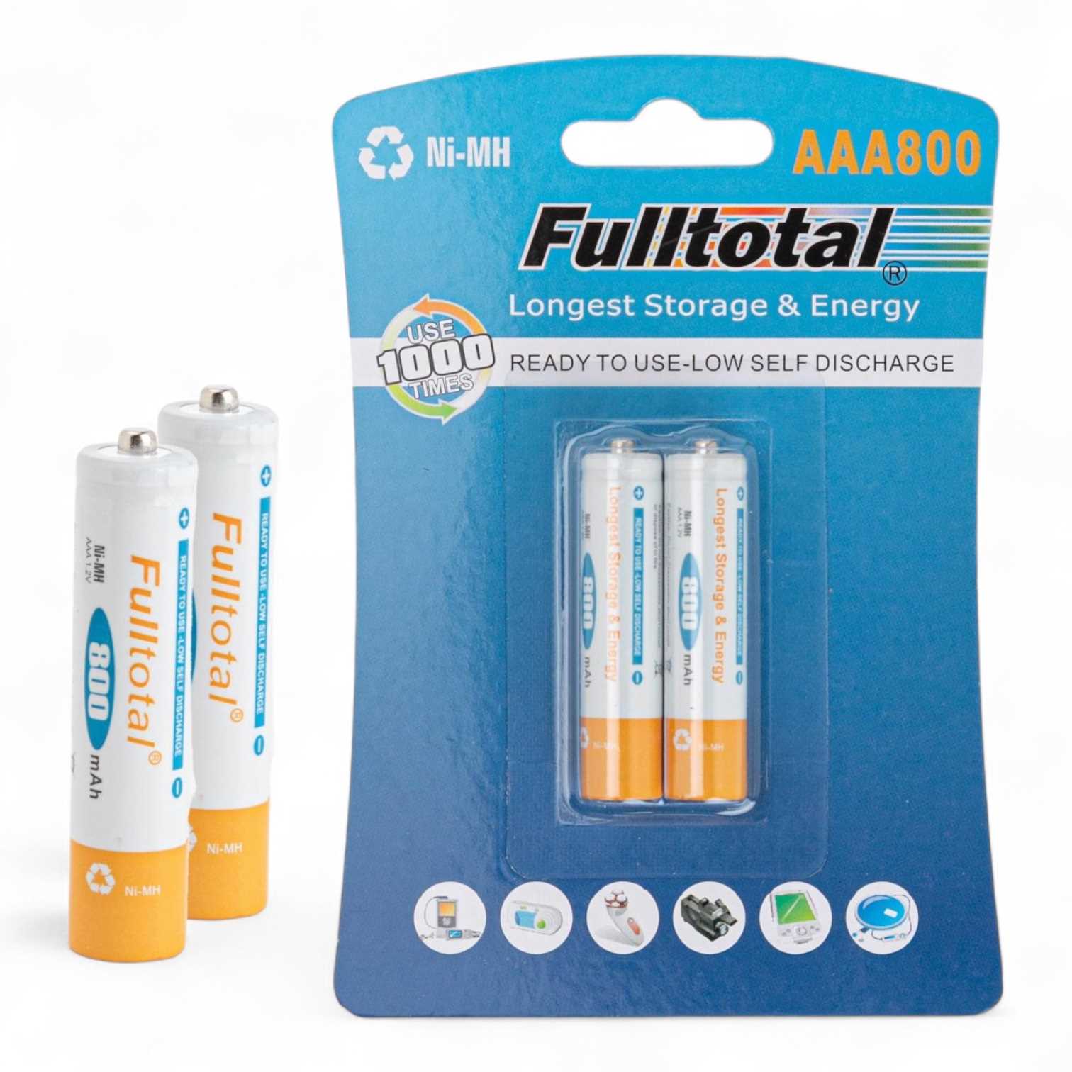 PILA RECARGABLE FULLTOTAL AAA 800MA NI-MH X2