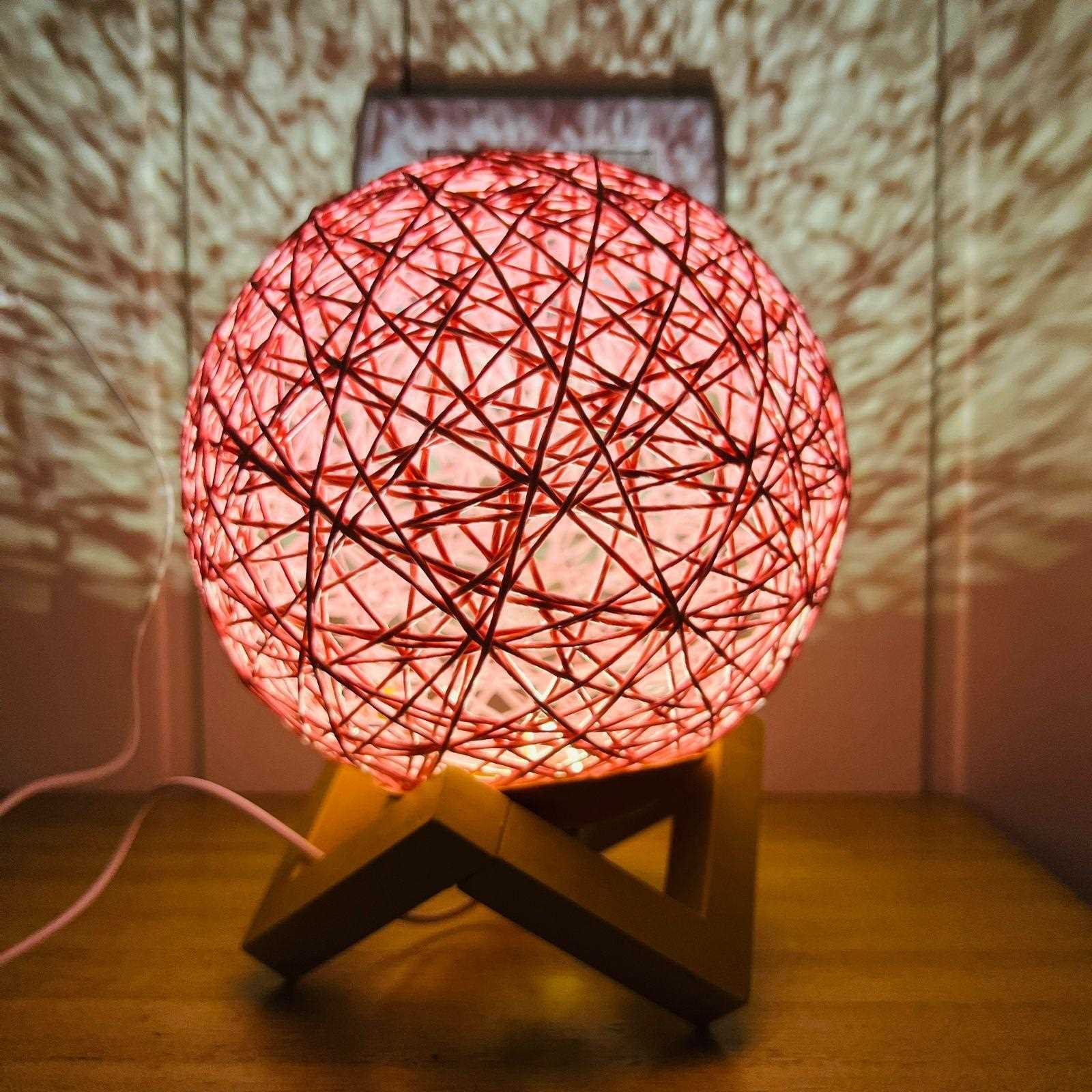 LAMPARA VELADOR LED FULL RATAN COLORES LI-4014