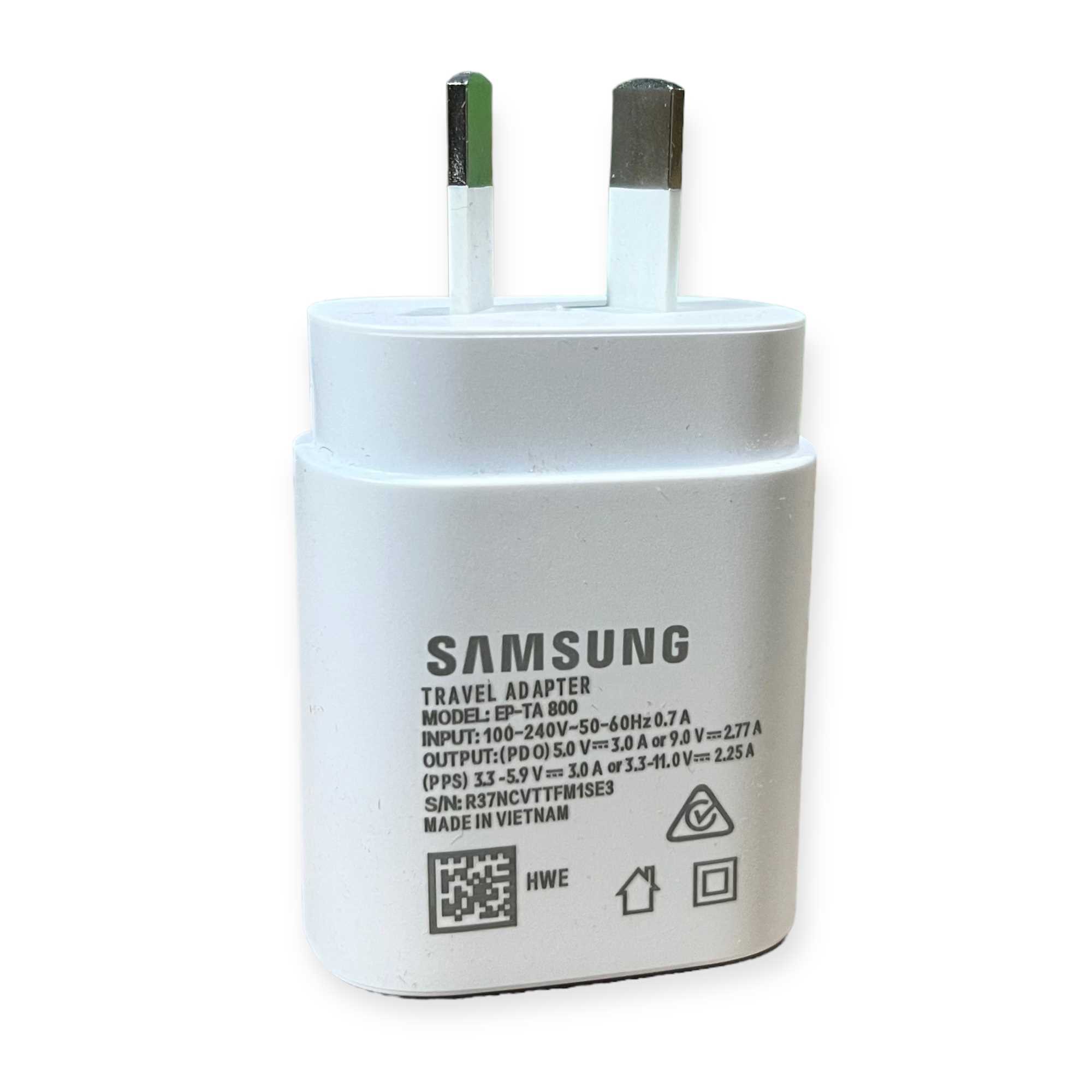 CARGADOR 220V TIPO C SAMSUNG 25W EP-TA800 OEM REPLICA BLANCO | RyR ...