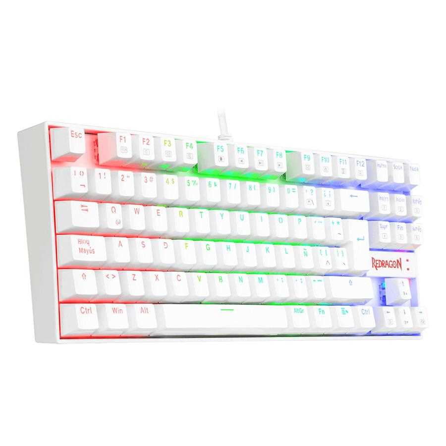 TECLADO REDRAGON KUMARA K552 RAINBOW SW-RED SPANISH WHITE