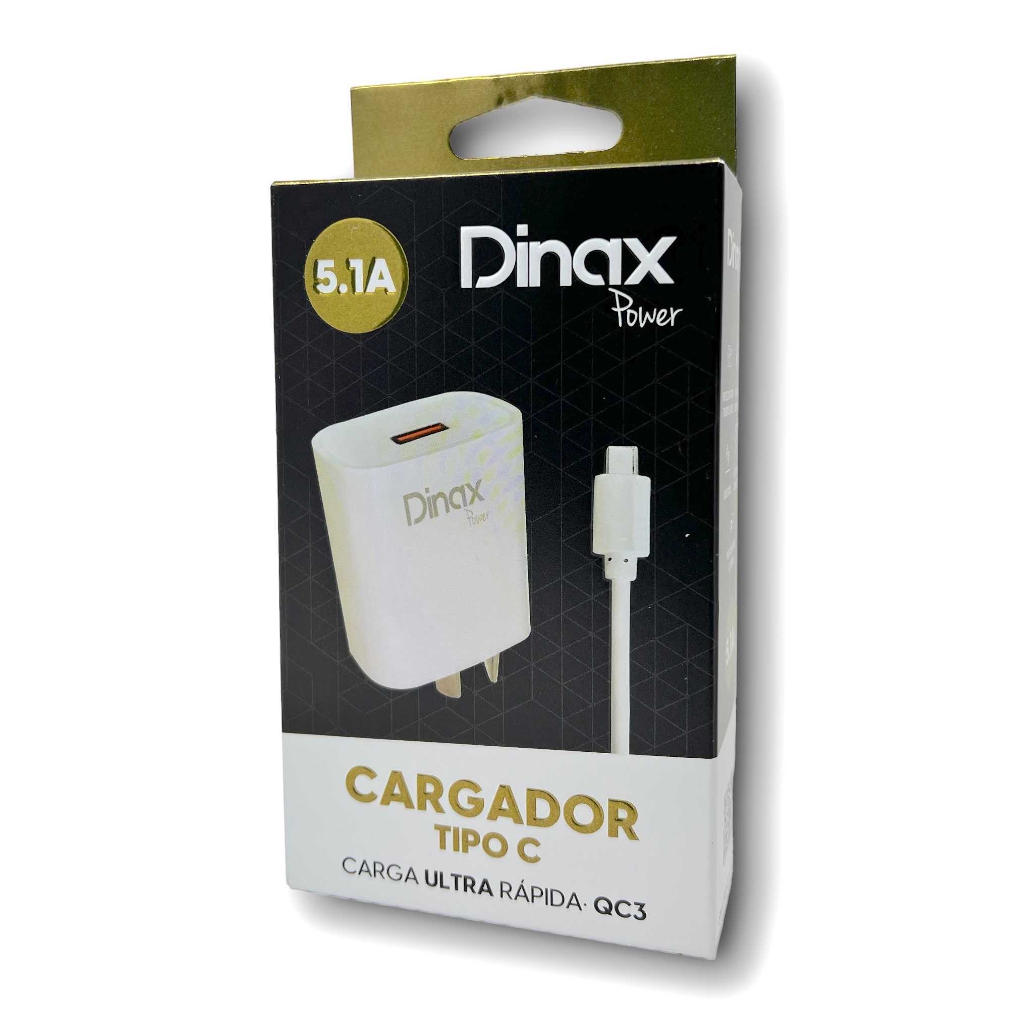 CARGADOR 220V 5.1A QC3 IPHONE DINAX + CABLE