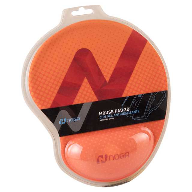 PAD MOUSE CON GEL 3D NOGANET NARANJA