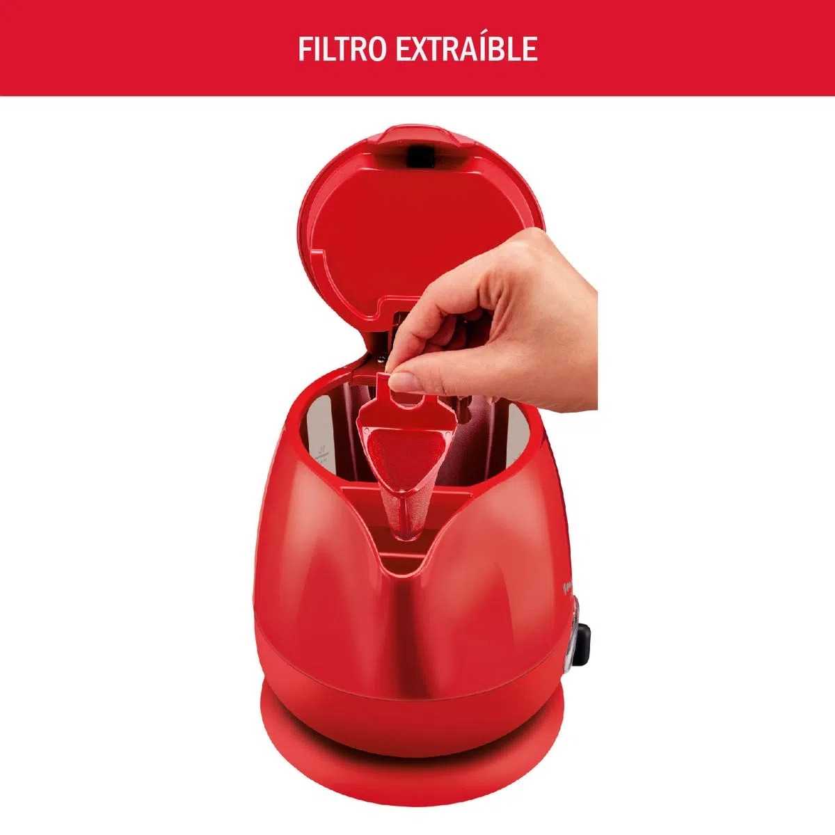 PAVA ELECTRICA MOULINEX 1L C/CORTE AUT. ROJA BY297F58