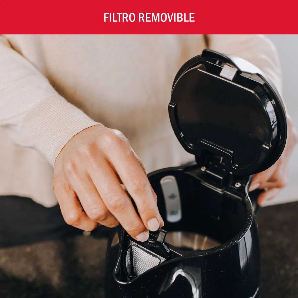 PAVA ELECTRICA MOULINEX 1L C/CORTE AUT. NEGRO BY3975AR