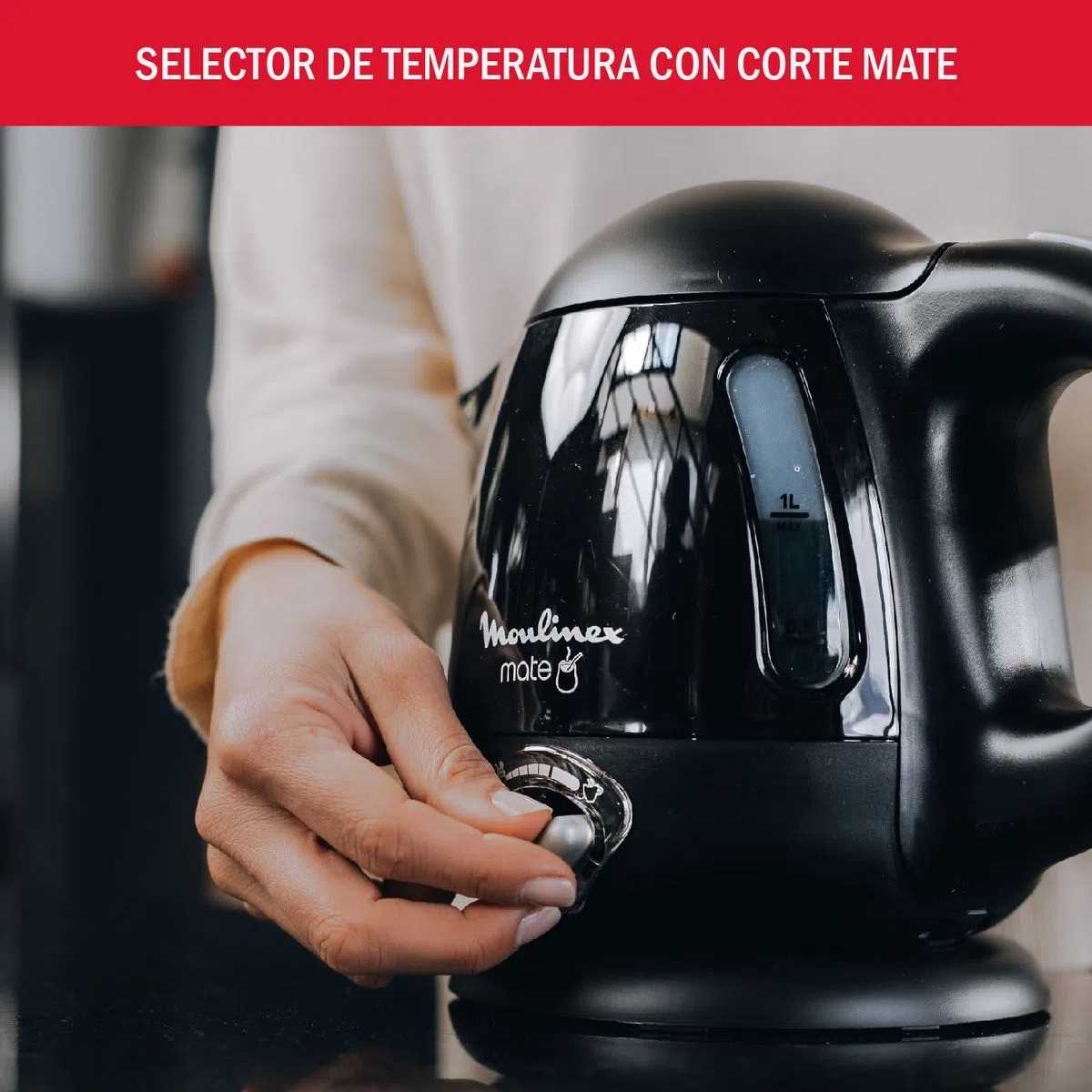 PAVA ELECTRICA MOULINEX 1L C/CORTE AUT. NEGRO BY3975AR