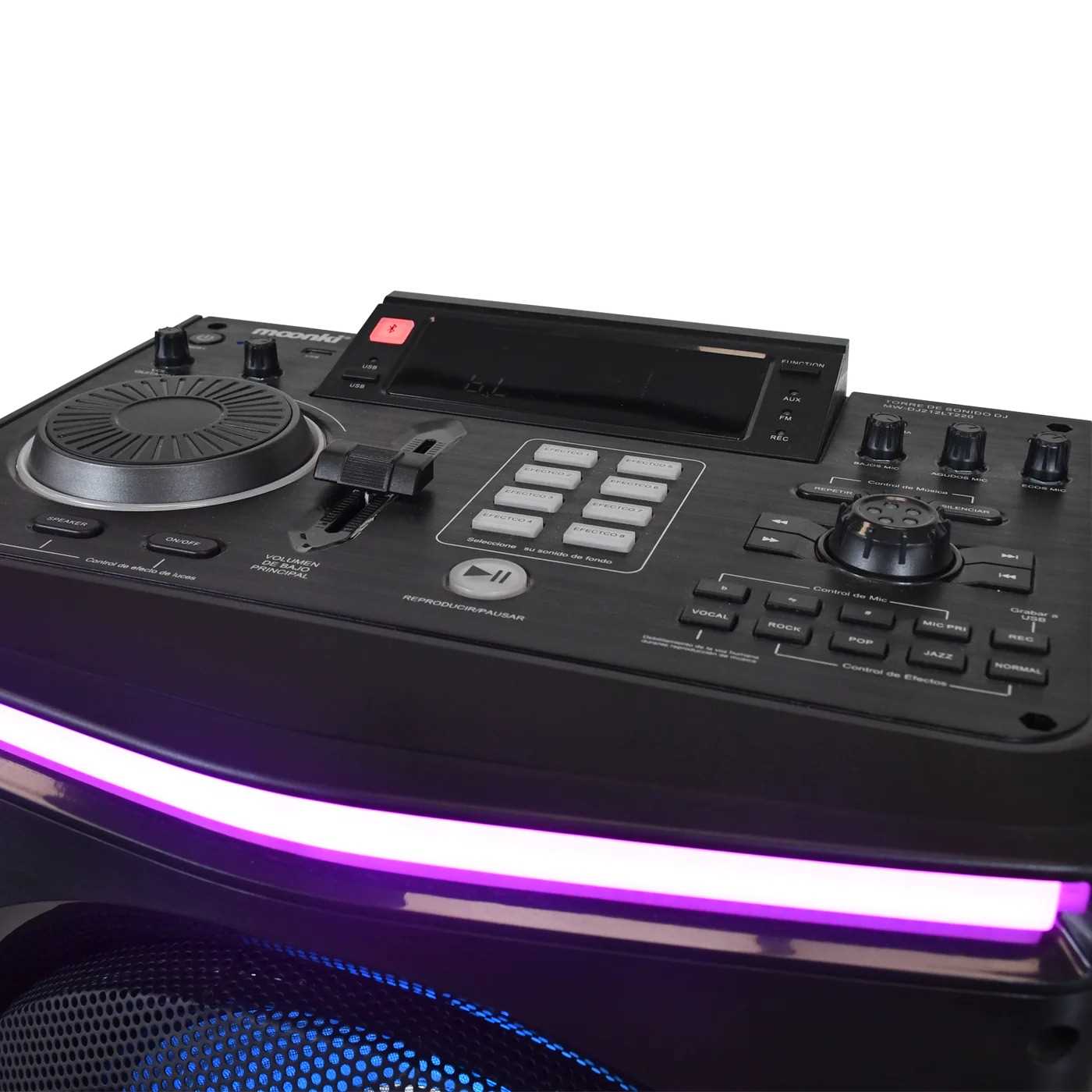 PARLANTE BLUETOOTH MOONKI SOUND PARTYBOX 3400W MW-DJ212LT220 2X12