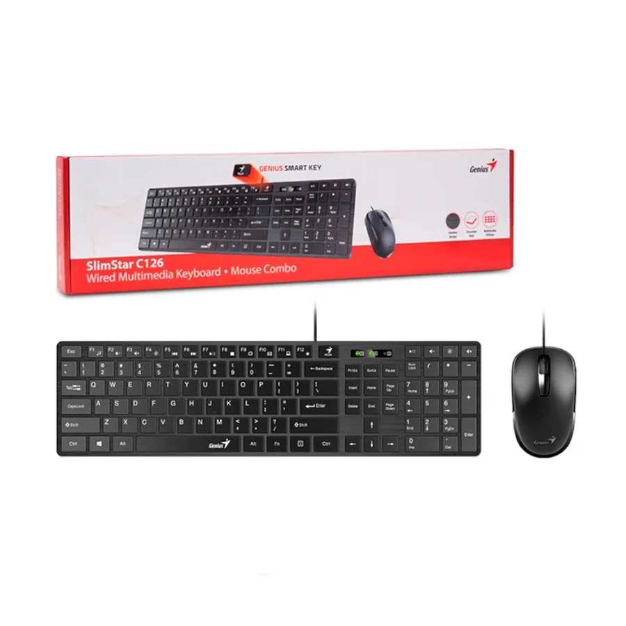 TECLADO Y MOUSE GENIUS SLIMSTAR C126