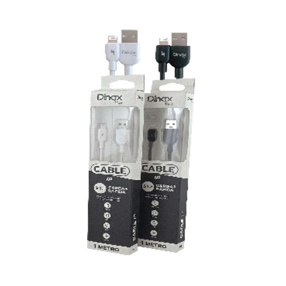 CABLE USB A IPHONE DINAX 5.1A 1M CARGA RAPIDA LISO DX-1MCAB