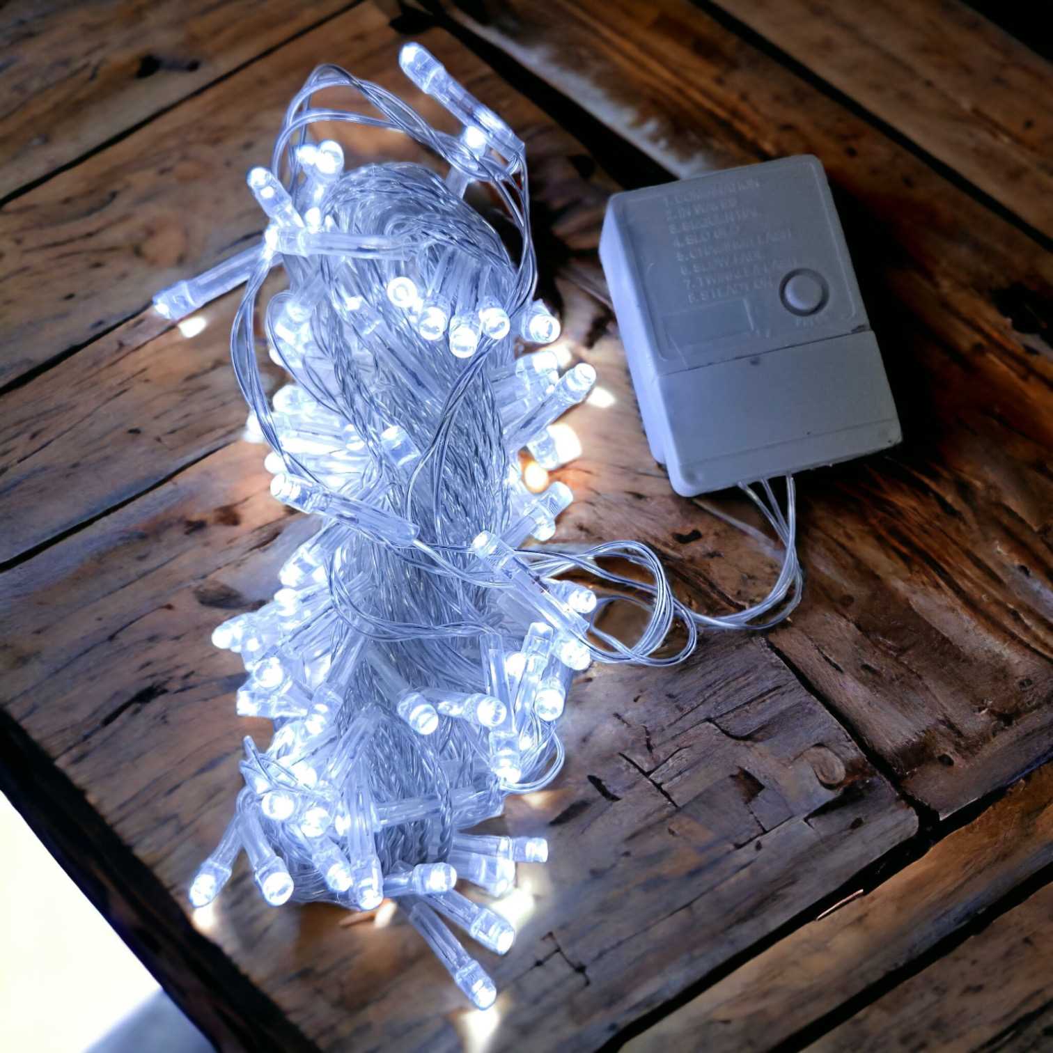 LAMPARA GUIRNALDA FULL LI-9013 100LED BLANCO FRIO A 220V