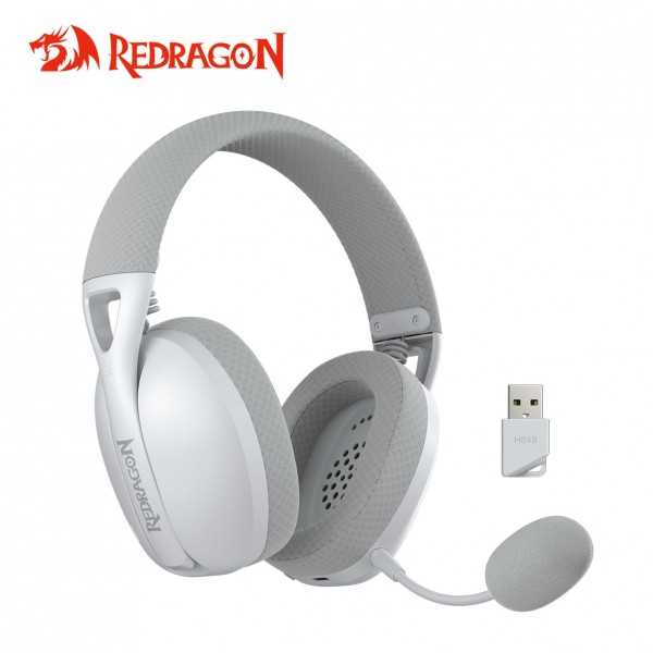 AURICULAR REDRAGON  IRE H848  WIRELESS BLANCO GRIS