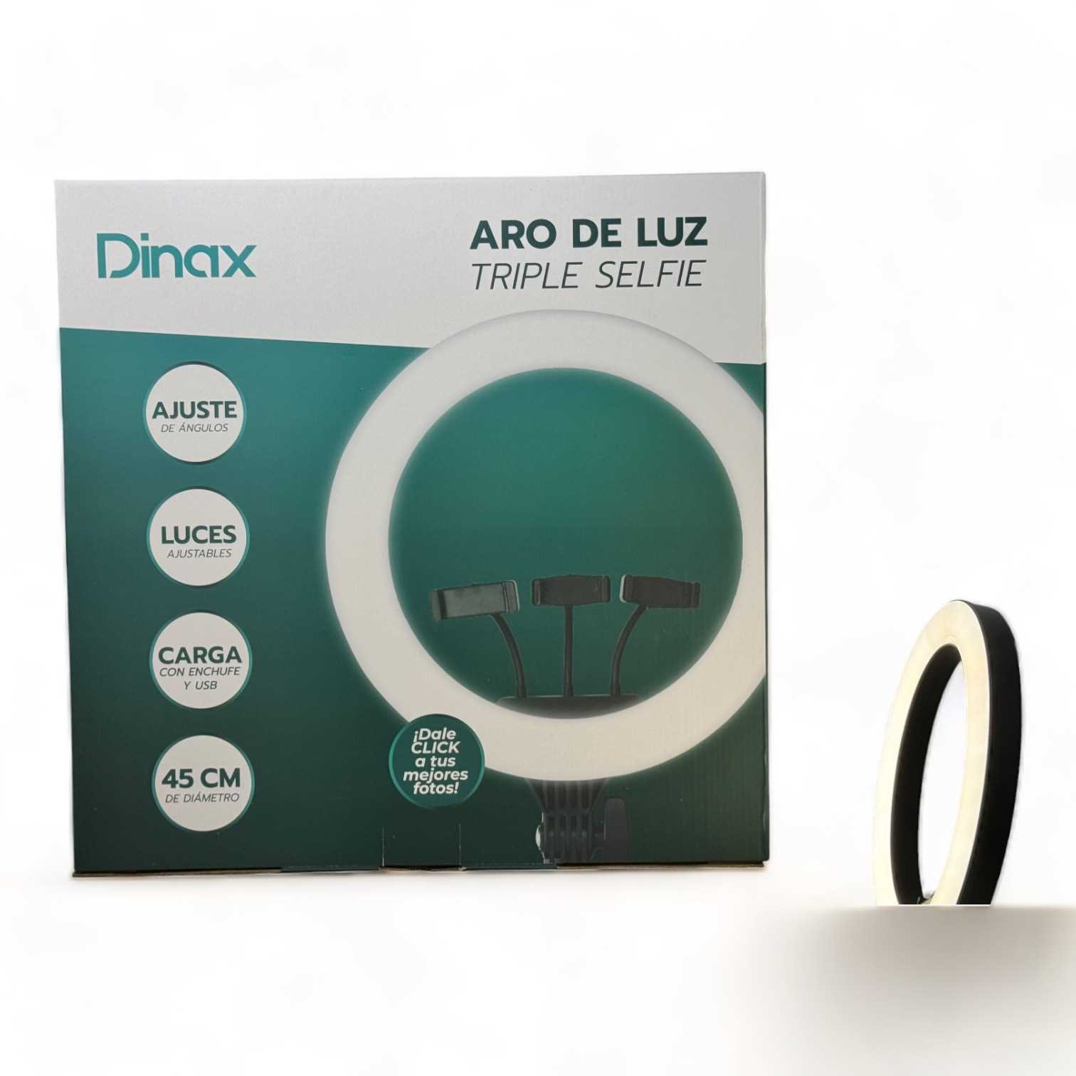 TRIPODE PARA CELULAR DINAX 2.1M + ARO LUZ 45CM DXTRILUZ18