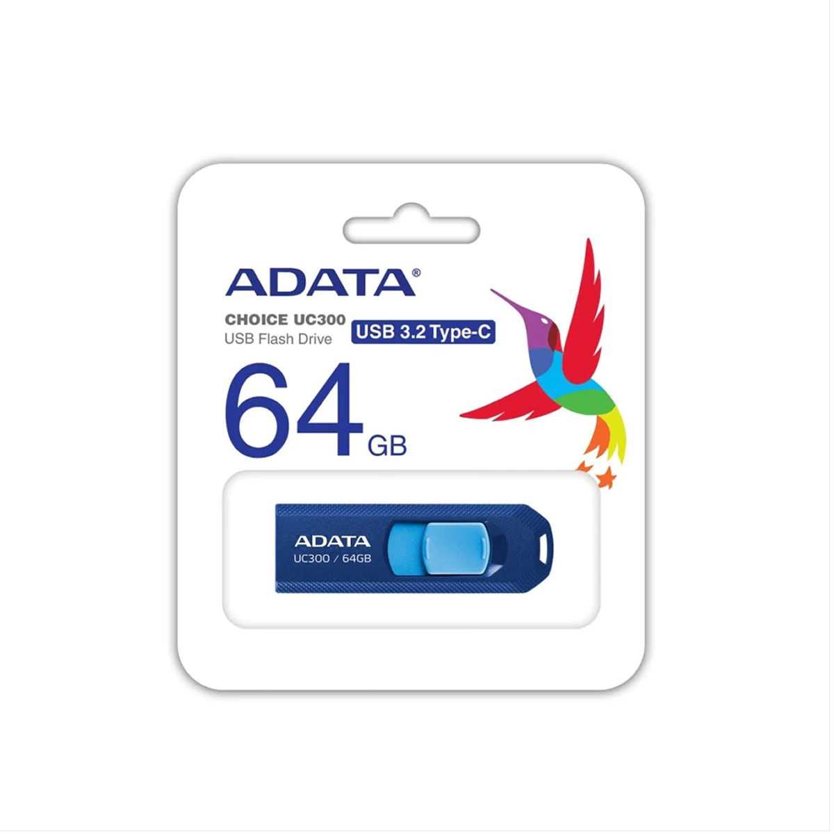 PENDRIVE 64GB 3.2 ADATA UC300 TIPO C AZUL