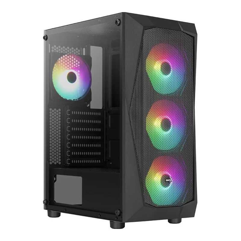 GABINETE AEROCOOL FALCON V2 BLACK (MID TOWER)