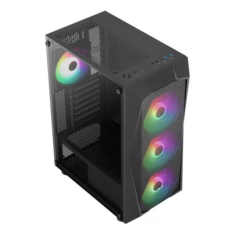 GABINETE AEROCOOL FALCON V2 BLACK (MID TOWER)