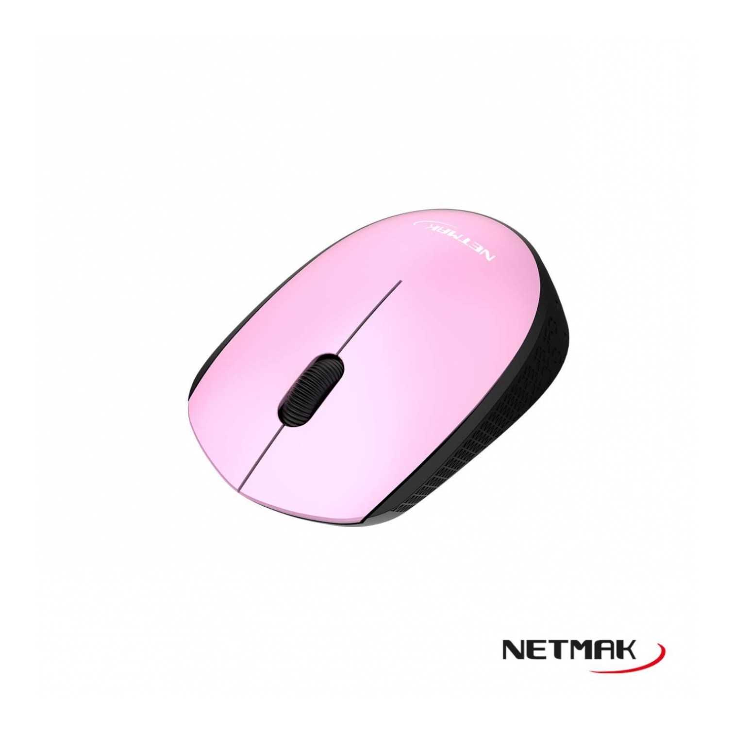 MOUSE NETMAK INALAMBRICO NM-M680 ROSA