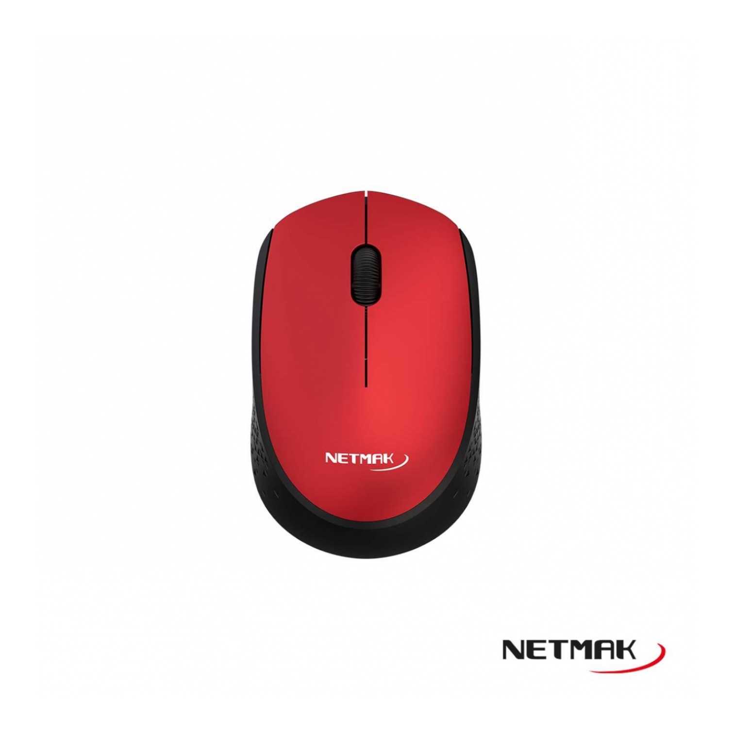 MOUSE NETMAK INALAMBRICO NM-M680 ROJO